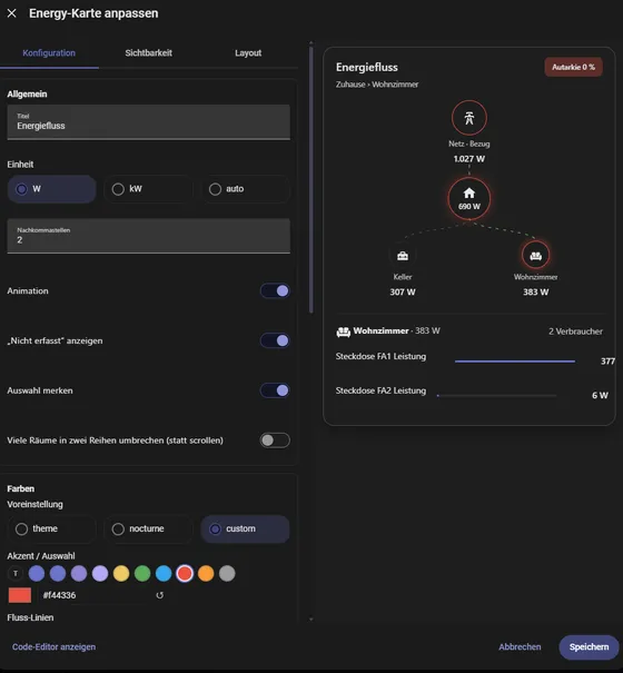 Editor: Allgemein und Farben